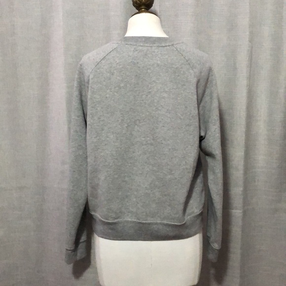Like New Calvin Klein “Jeans” Semi Cropped Sweatshirt-Sz M-Gray Crewneck - Picture 7 of 15